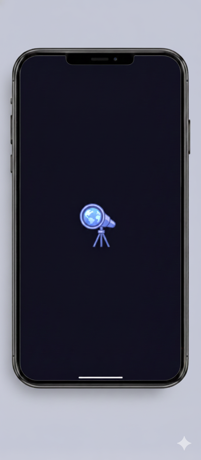 Mobile app splash screen screenshot of Stellar Scope